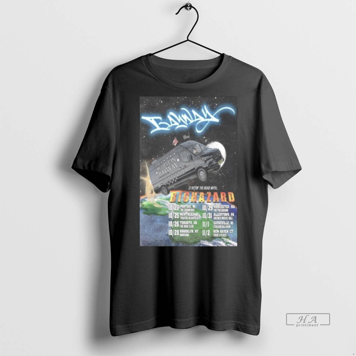 Official Bayway Is Hittin The Road With Biohazard Tour 2025 Long Sleve Shirt