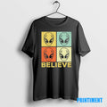 Official Believe Ufo Style With Alien Faces Tee Sweater