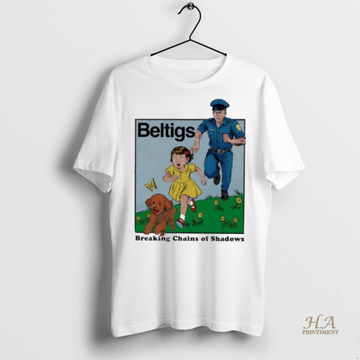 Official Beltigs Breaking Chains Of Shadows Graphic Pop Band Shirt