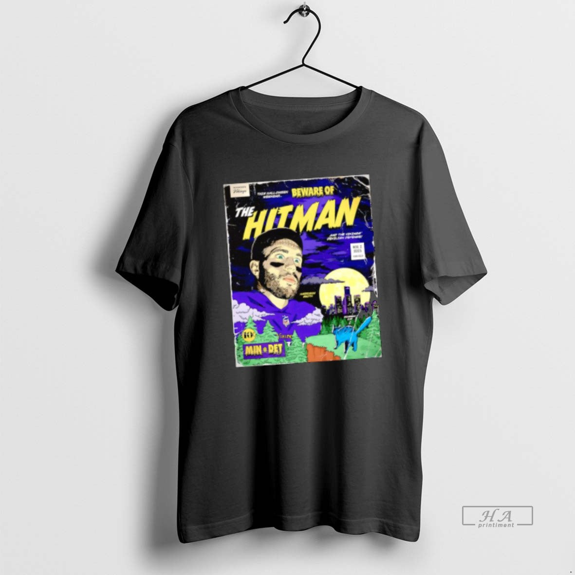 Official Beware Of The Hitman Minnesota Vikings Halloween Weekend November 2nd 2025 At Ford Field