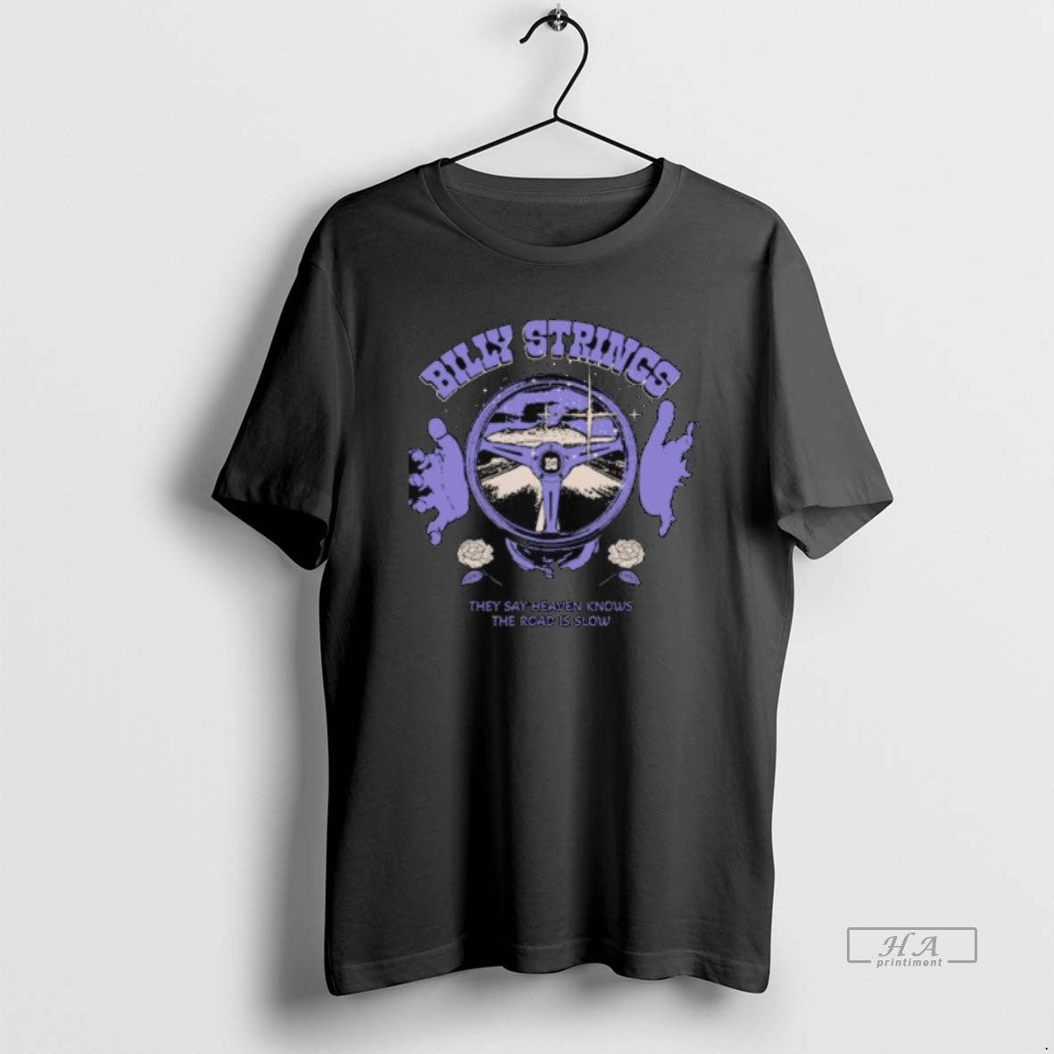 Official Billy Strings Steering Wheel They Say Heaven Knows The Road Is Slow Long Sleve