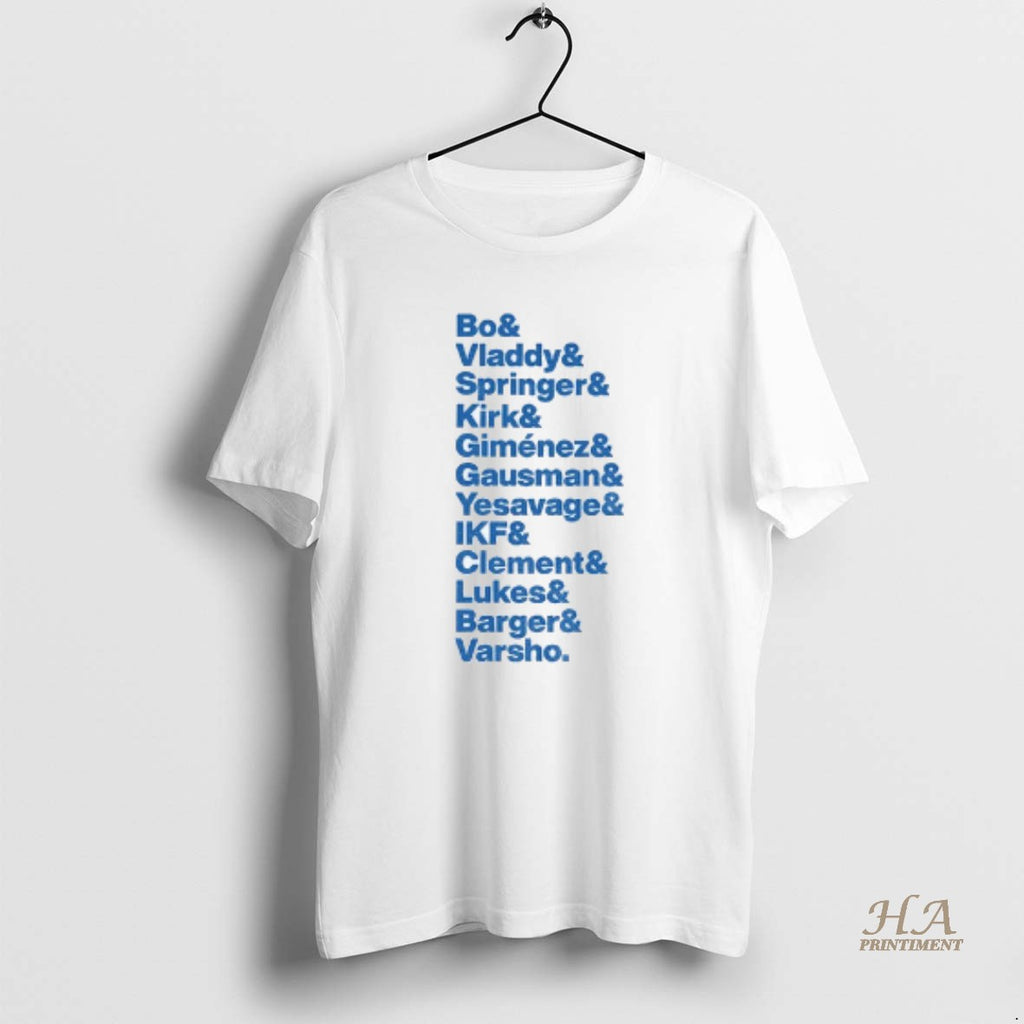 Official Bo Vladdy Springer Kirk Gimenez Gausman Yesavage Ikf Lukes Clement Toronto Blue Jays Players