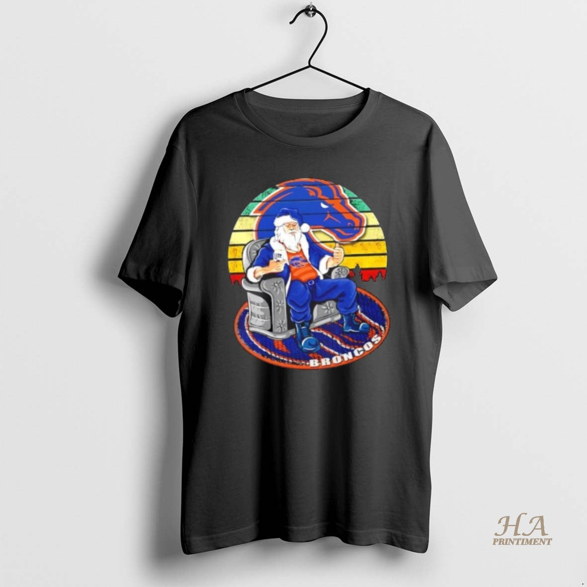 Official Boise State Broncos X Santa Claus Christmas Vintage