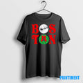 Official Boston Santa Sleigh Christmas Wreath Tee Sweater