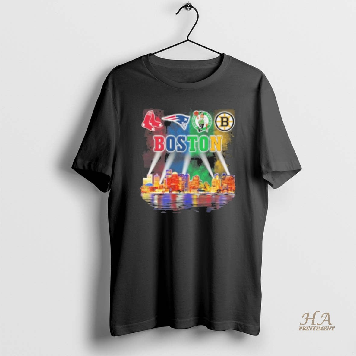 Official Boston Sports Teams Logo Retro City