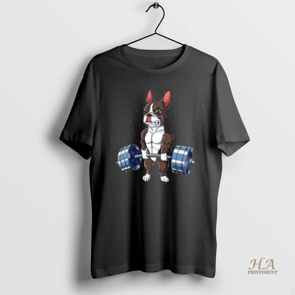 Official Boston Terrier Weightlifting Vintage Gym