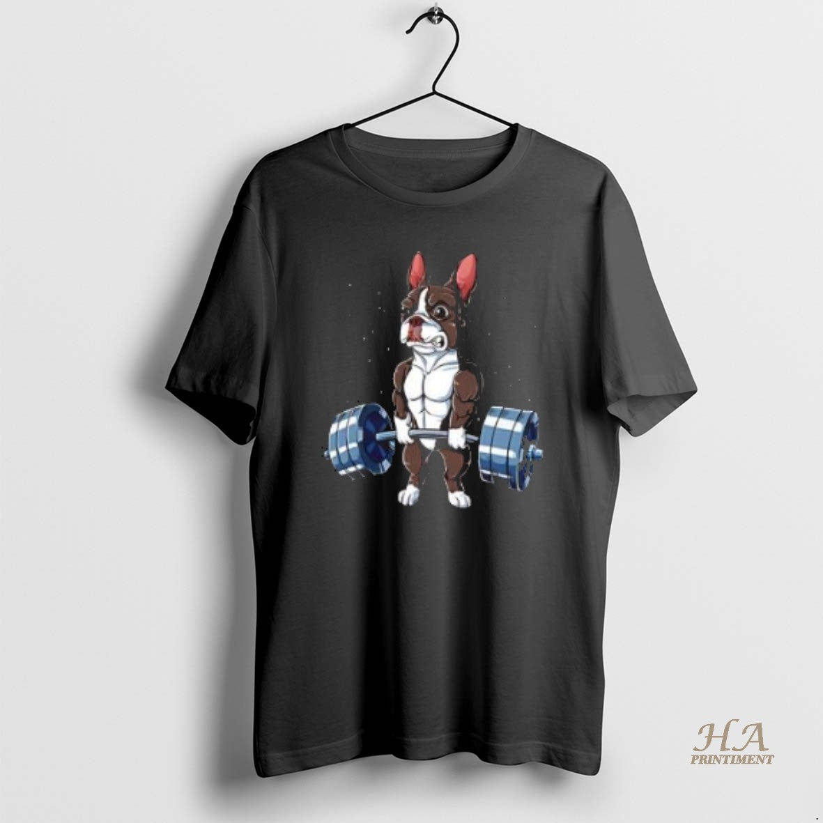 Official Boston Terrier Weightlifting Vintage Gym