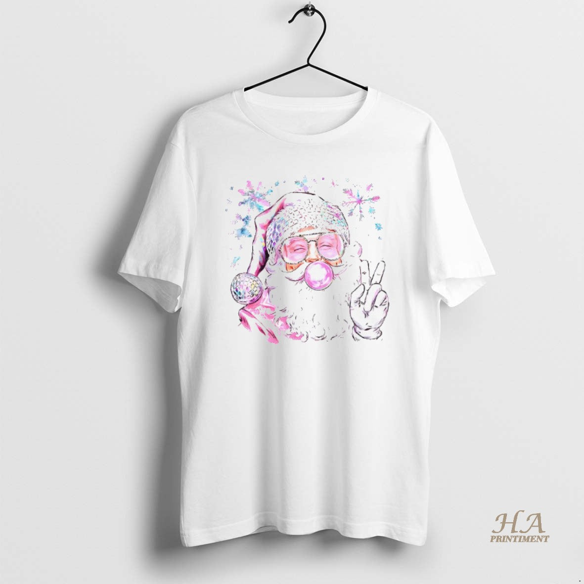 Official Bubble Gum Christmas Pink Santa
