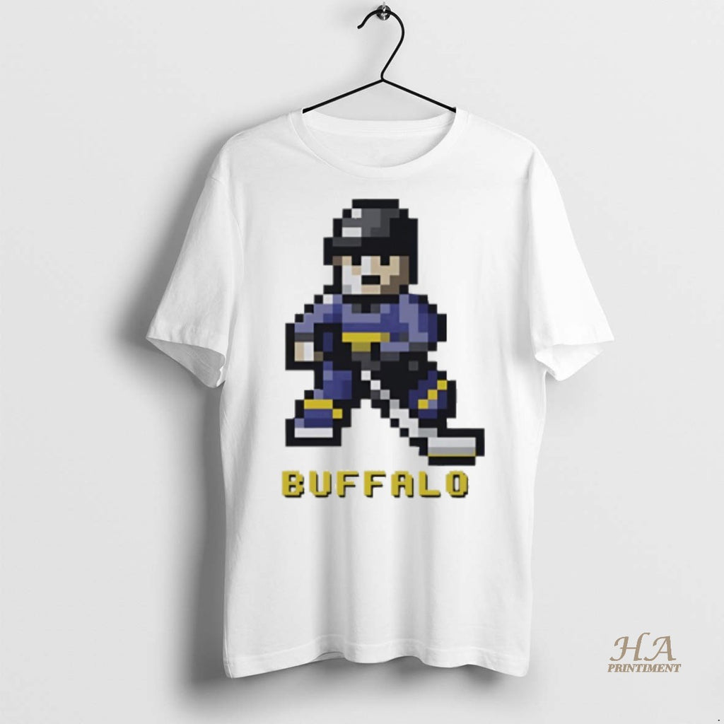 Official Buffalo Sabres Hockey 8 Bit Retro Baller Shirt