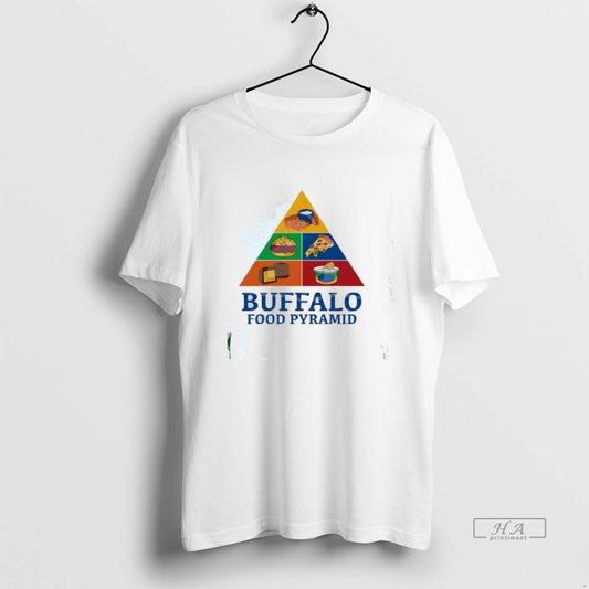 Official Buffalo Food Pyramid Chicken Wings Burger Pizza Sandwich Milano