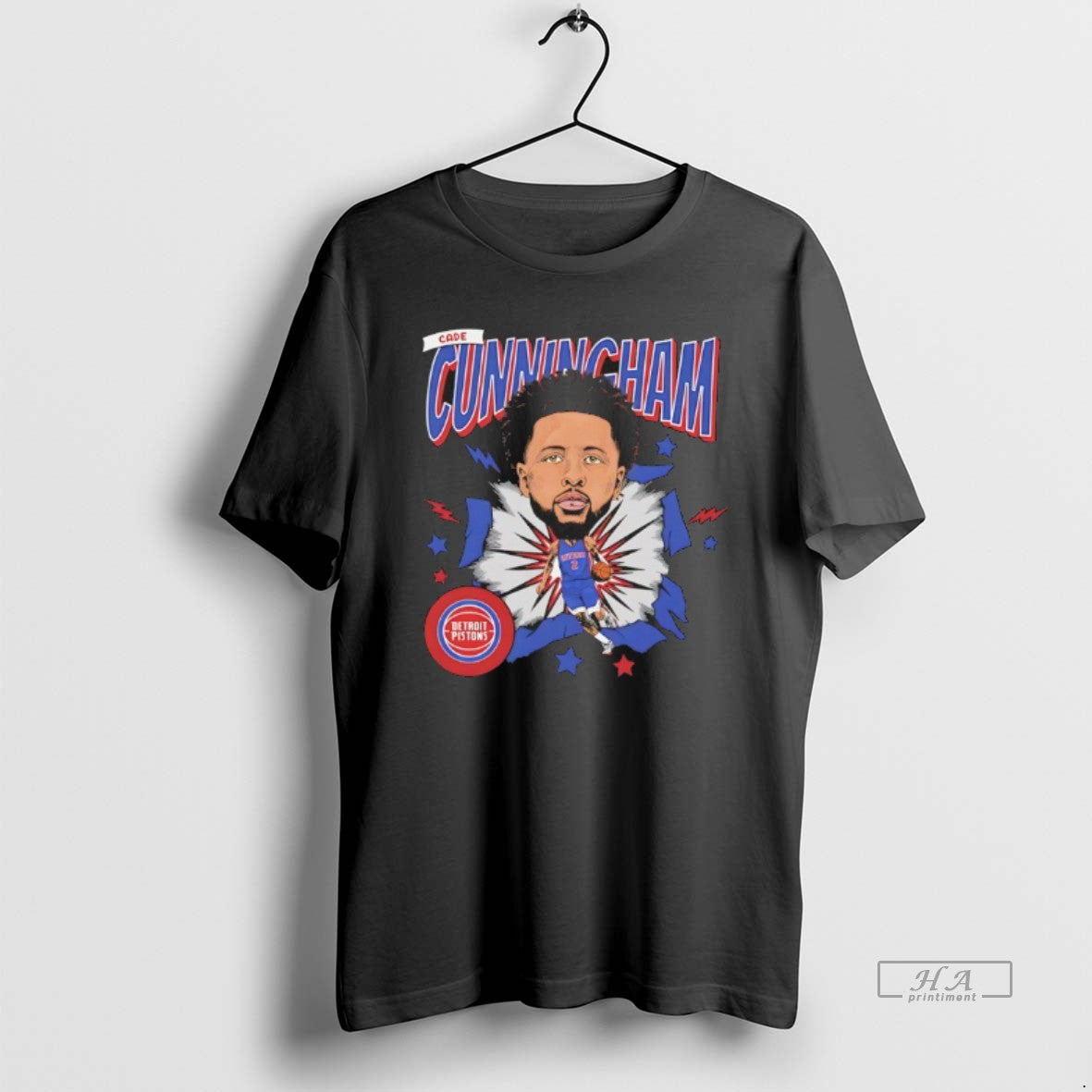 Official Cade Cunningham Detroit Pistons Nba Player Caricature Comic
