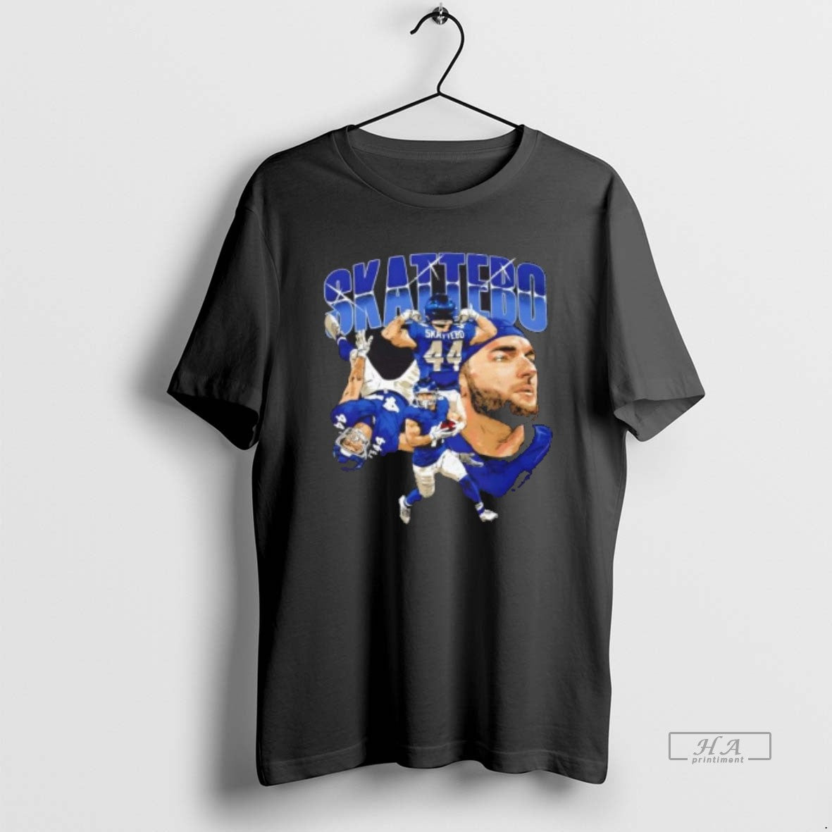 Official Cam Skattebo New York Giants Football Collage Graphic