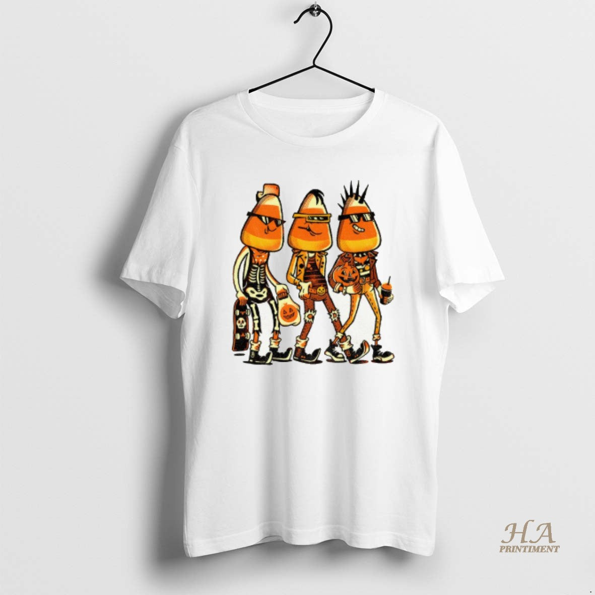 Official Candy Corn Punk Rock Pumpkin Halloween