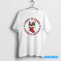 Official Candy Is Dandy Liquor Is Quicker Sox Holly Christmas Tee Sweater