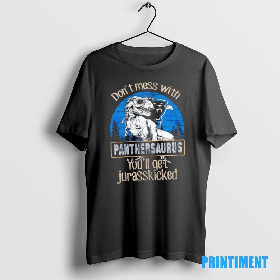 Official Carolina Panthers Dont Mess With Panthersaurus Youll Get Jurasskicked Tee Sweater