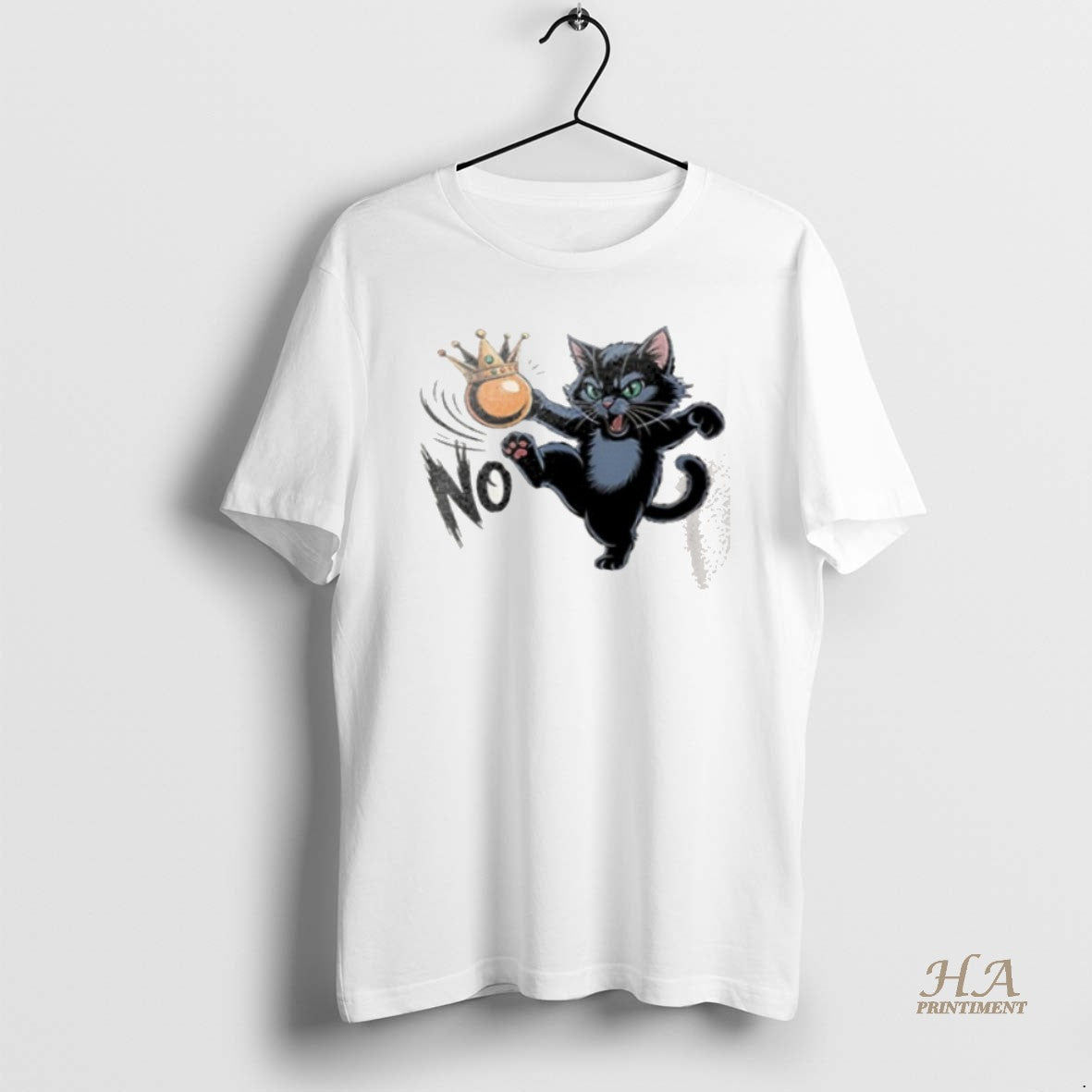 Official Cat And Crown No Kings In America Retro