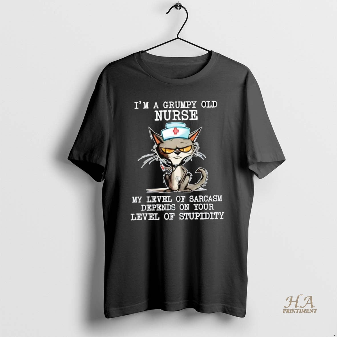 Official Cat Im A Grumpy Old Nurse My Level Of Sarcasm Depends On Your Level