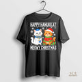 Official Cat Merry Christmas Happy Hanukkah Shirt