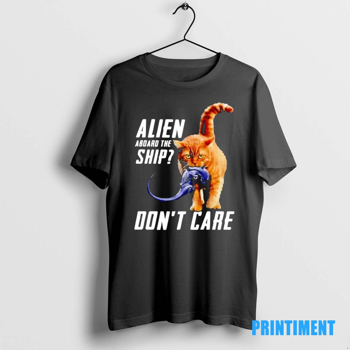 Official Cat Alien Aboard The Ship Dont Care Tee Sweater