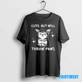 Official Cat Cute But Will Throw Paws Tee Sweater