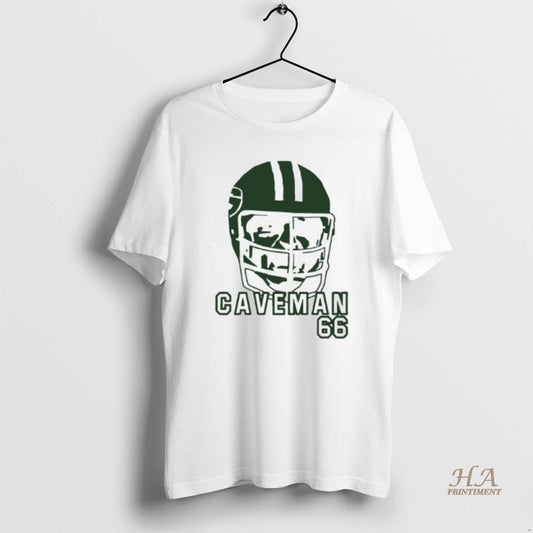 Official Caveman 66 Outline Helmet Green Bay Packers