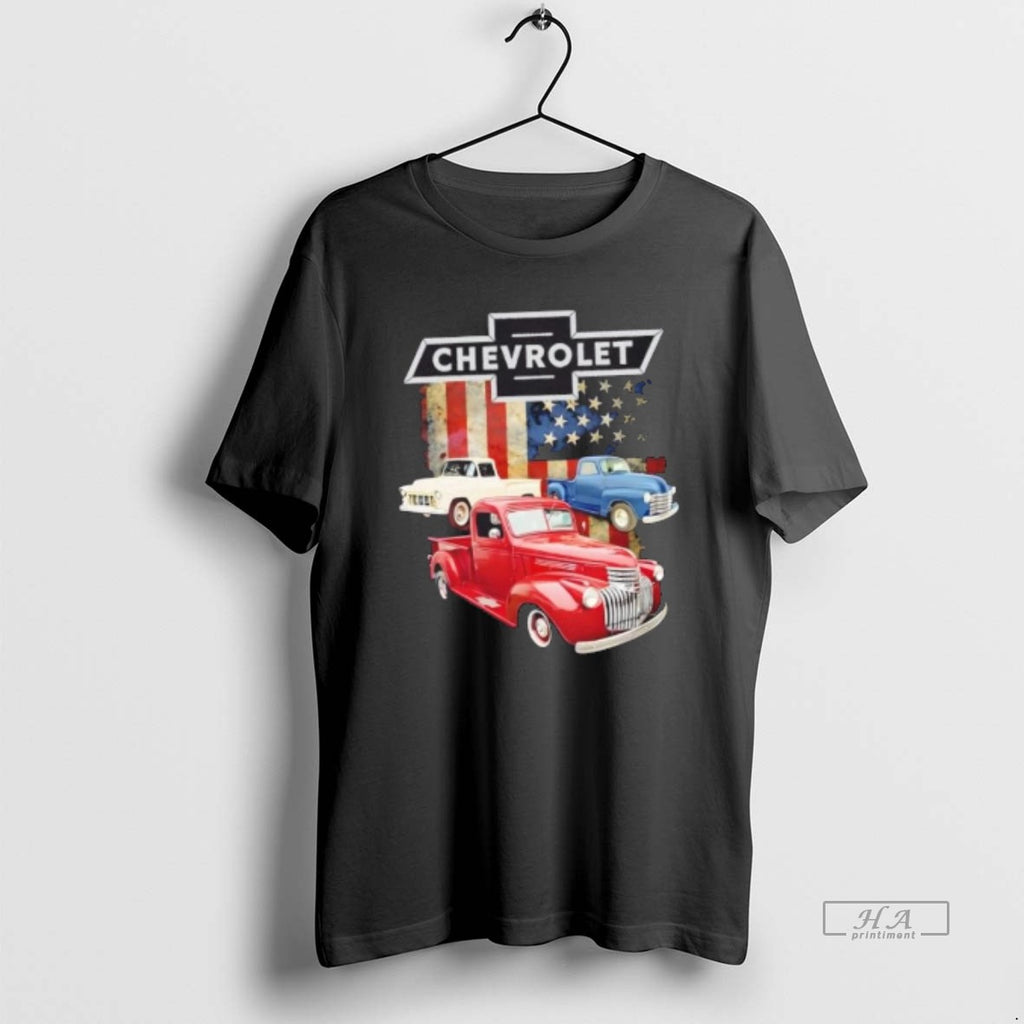 Official Chevrolet Truck American Metal American Flag