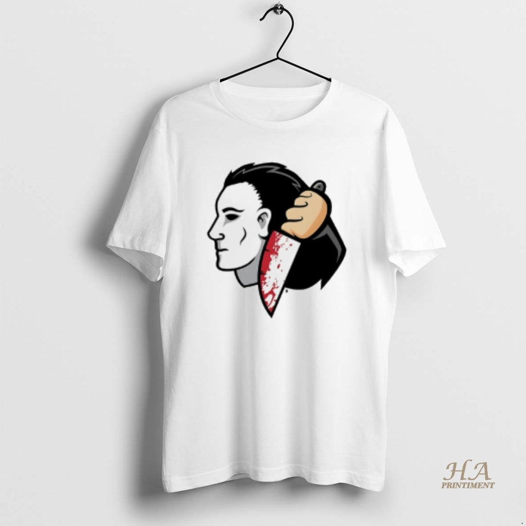 Official Chicago Blackhawks X Michael Myers Halloween Logo