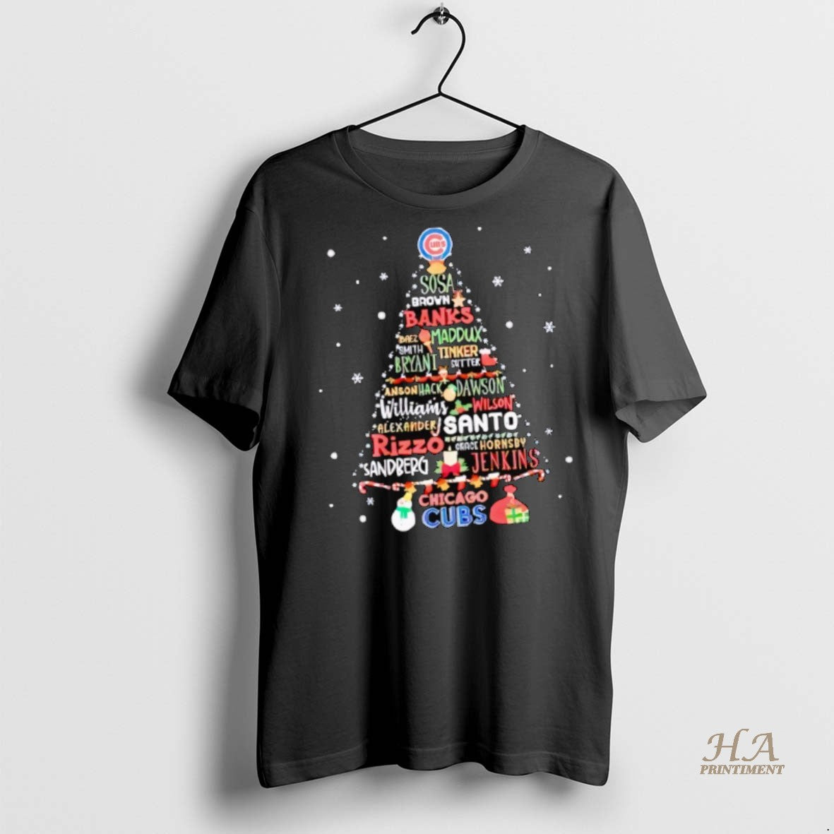Official Chicago Cubs Mlb Name Players Tree Christmas 2025 Shirt