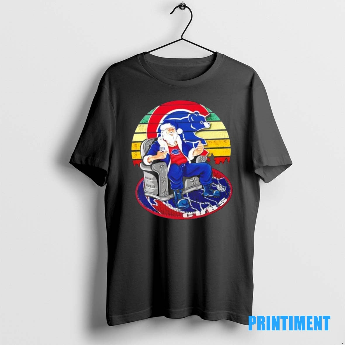 Official Chicago Cubs X Santa Claus Christmas Vintage Tee Sweater
