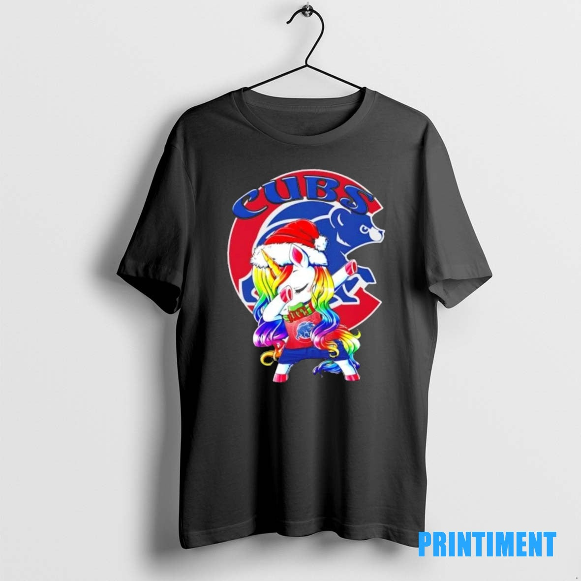 Official Chicago Cubs X Unicorn Santa Hat Dabbing Merry Christmas Tee Sweater