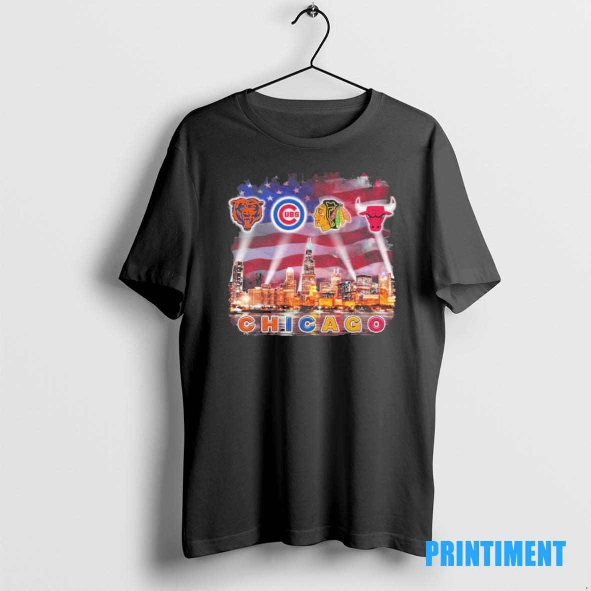 Official Chicago Sports Teams Logo Retro City Tee Sweater