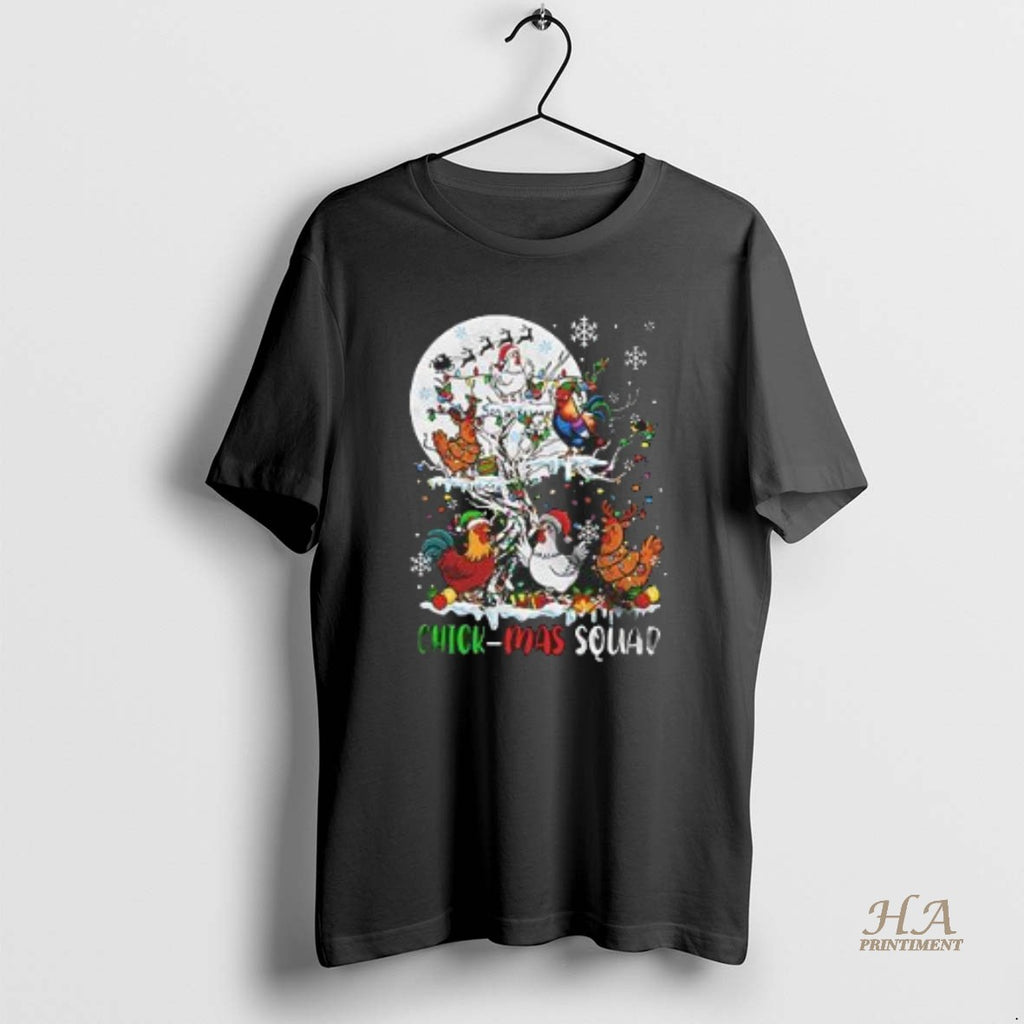 Official Chick Mas Squad Joyful Christmas Chickens On X Mas Tree Farmer