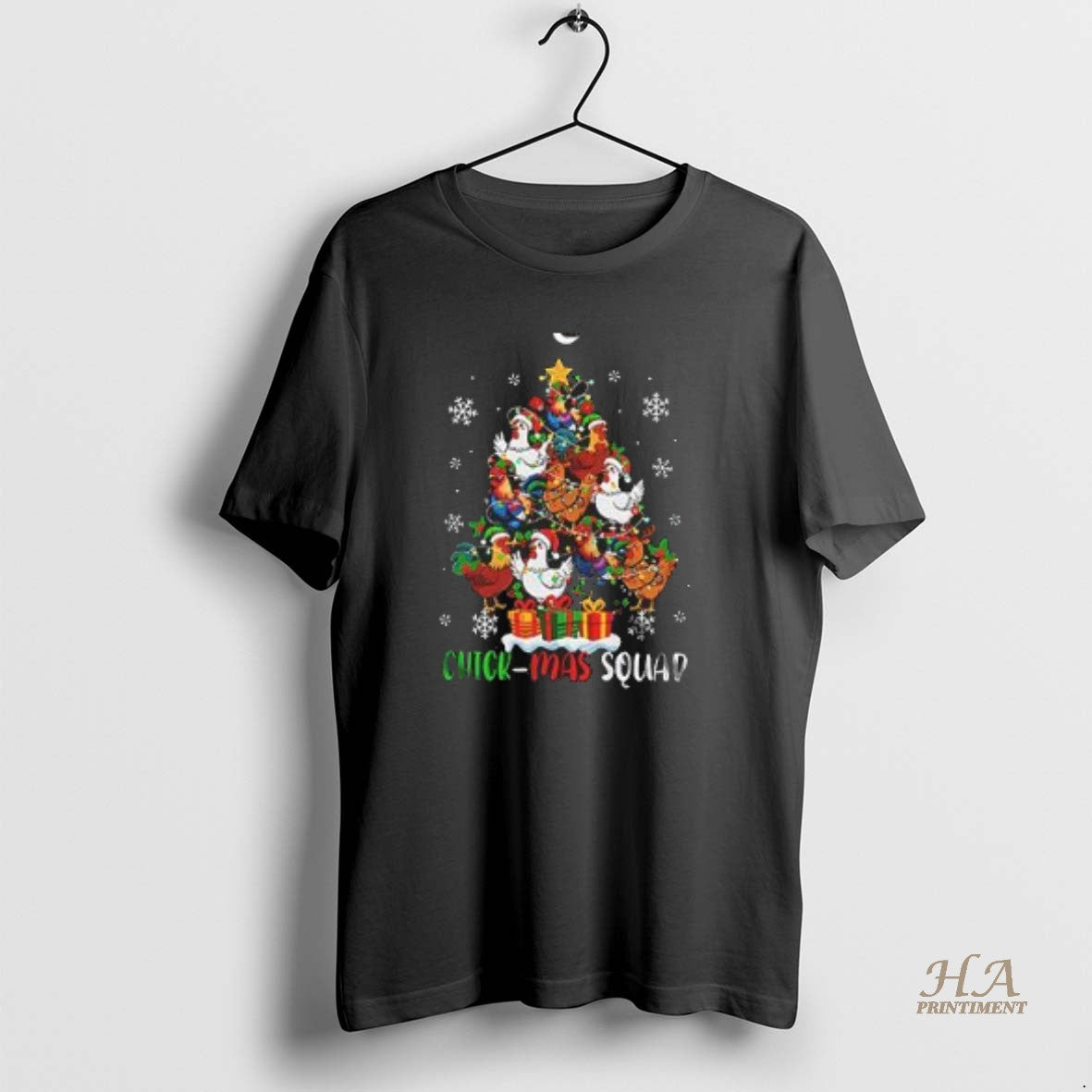 Official Chick Mas Squad Joyful Christmas Tree Chickens X Mas Lights Farmer