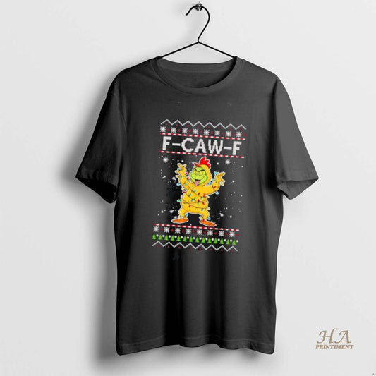 Official Chicken Grinch F Caw F Christmas Shirt