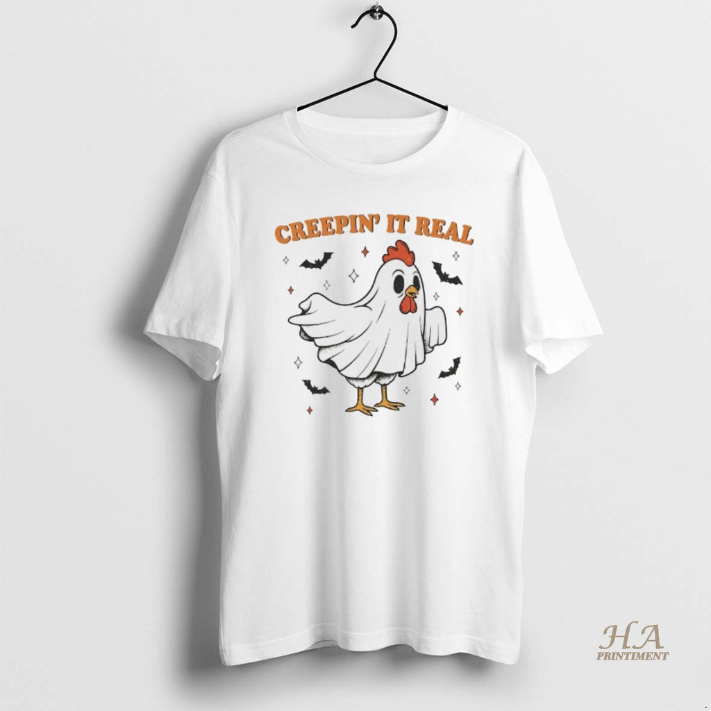 Official Chicken Ghost Creepin It Real Halloween