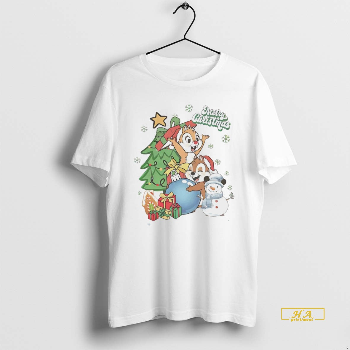 Official Chip And Dale Merry Christmas Tree White