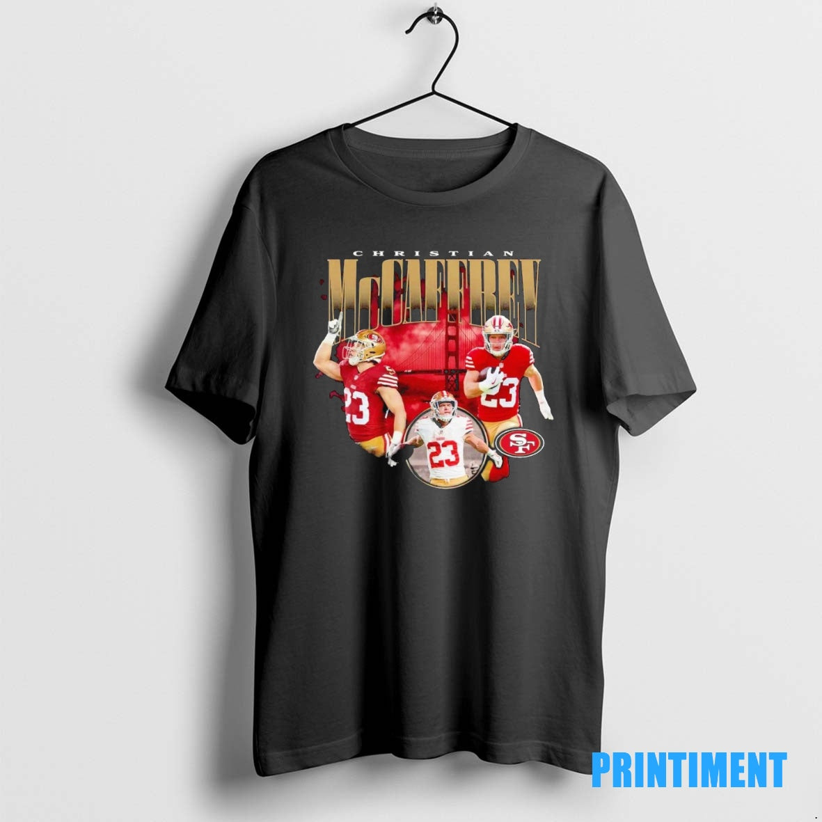 Official Christian Mccaffrey Golden Gate Bridge Sf 49ers Tee Sweater