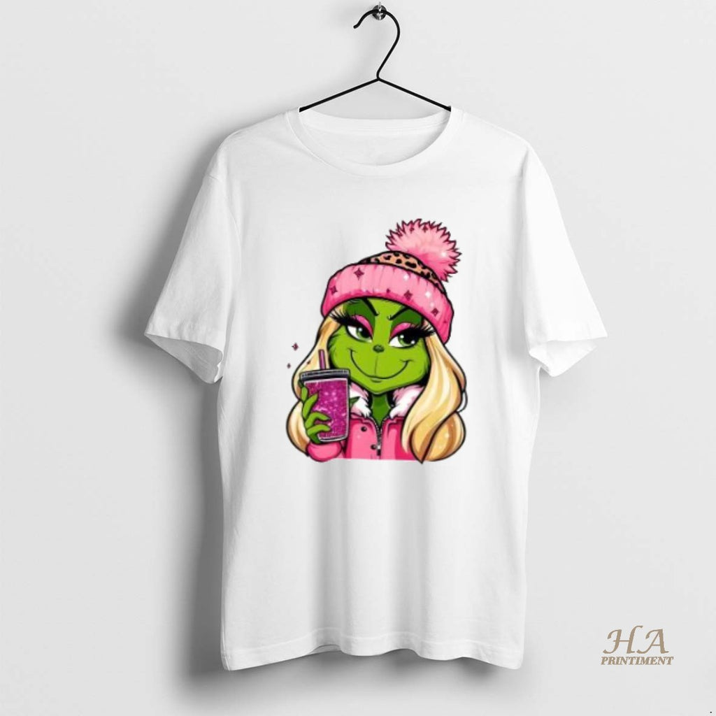 Official Christmas Pink Grinch Girl Milktea 2025