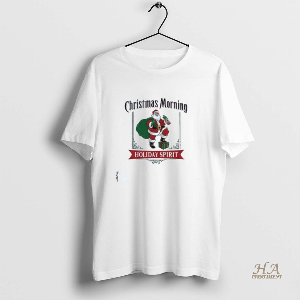 Official Christmas Morning Holiday Spirit Label Santa Claus