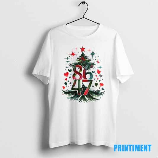 Official Christmas Tree Anti Trump 86 47 Anti Maga Democrat Progressive Merry Christmas Tee Sweater