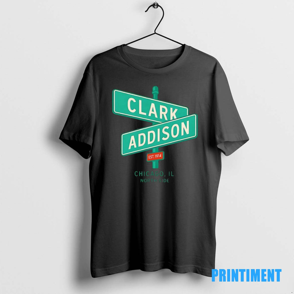 Official Clark And Addison Streets North Side Chicago Tee Sweater