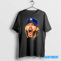 Official Clayton Kershaw Big Head Scream Los Angeles Dodgers 2025 World Champs Tee Sweater
