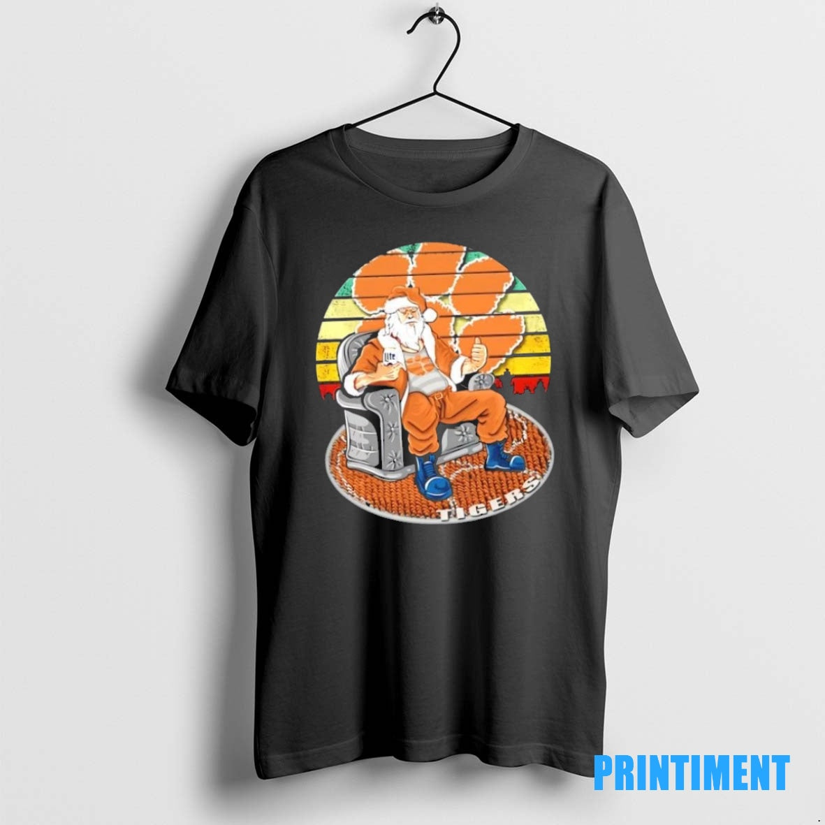 Official Clemson Tigers X Santa Claus Christmas Vintage Tee Sweater
