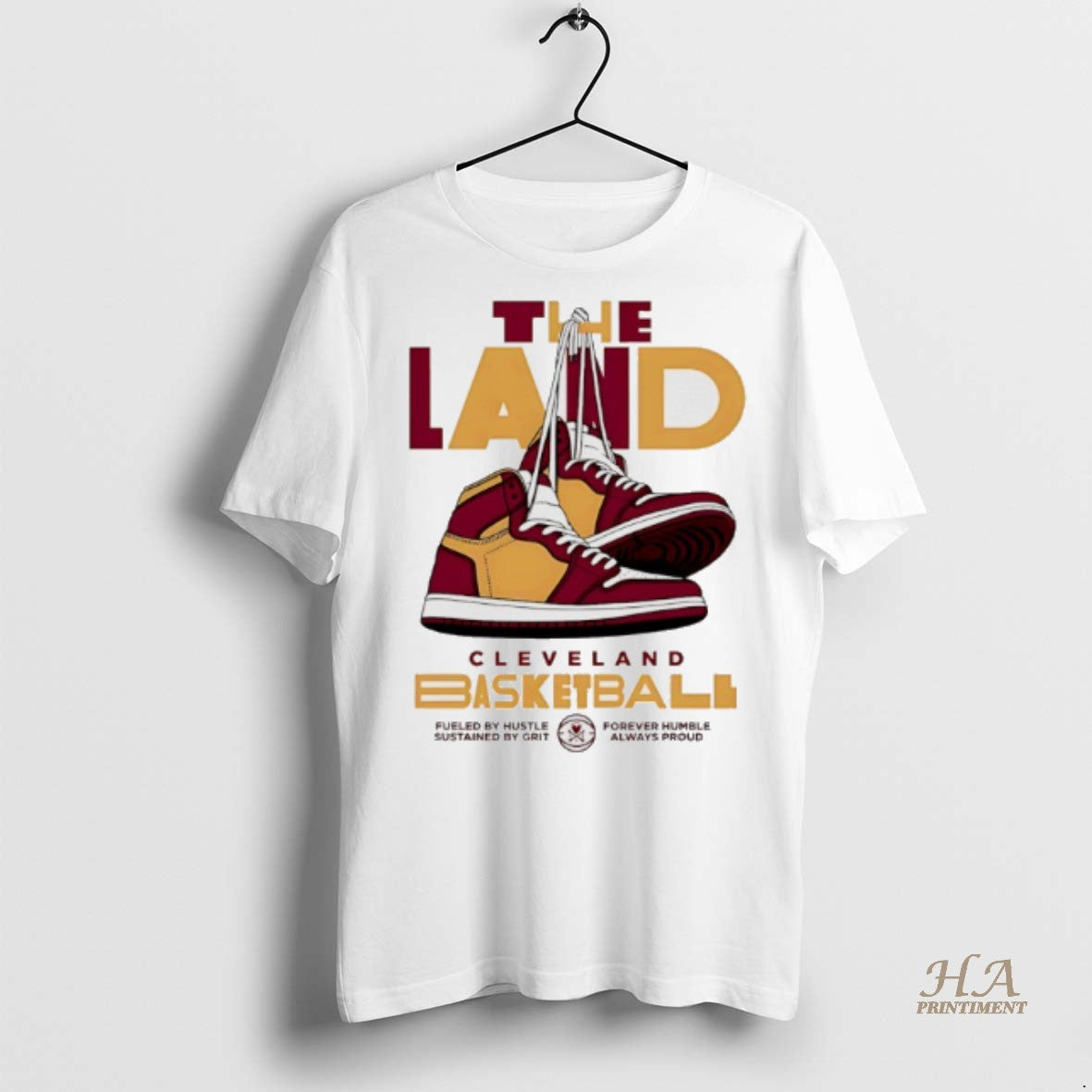 Official Cleveland Basketball The Land Dunks Shoe Shirt
