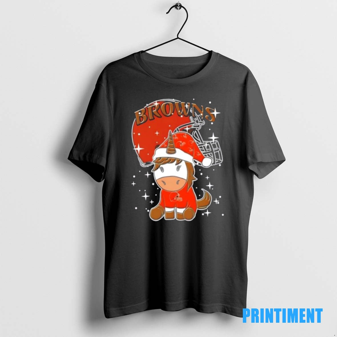 Official Cleveland Browns Football X Unicorn Merry Christmas Tee Sweater
