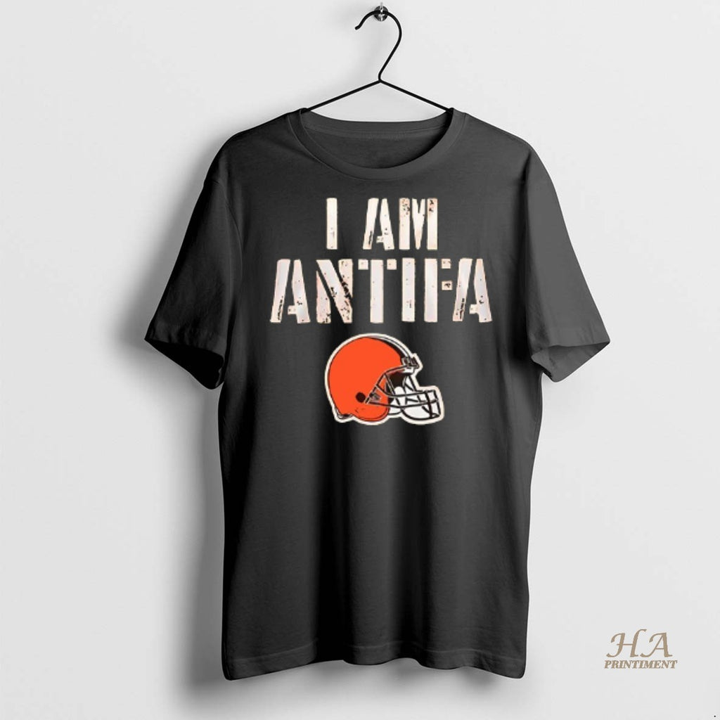 Official Cleveland Browns I Am Antifa Against Fascism Shirt
