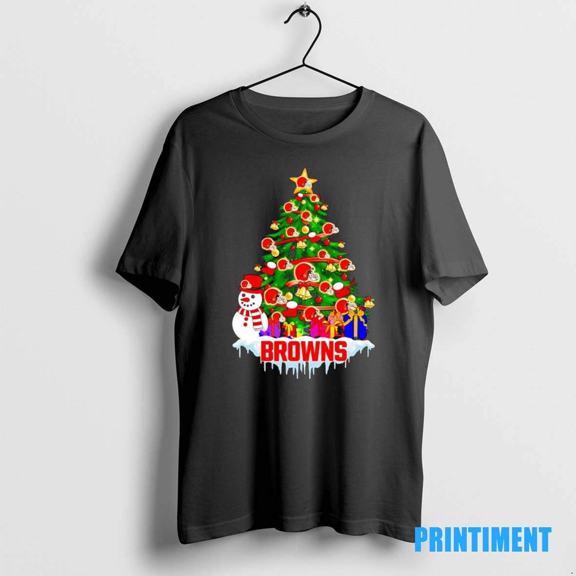 Official Cleveland Browns Merry Christmas Tree Tee Sweater