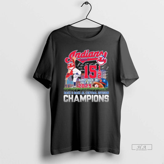 Official Cleveland Guardians 15 Games Back In July 8th 2025 Al Central Champions