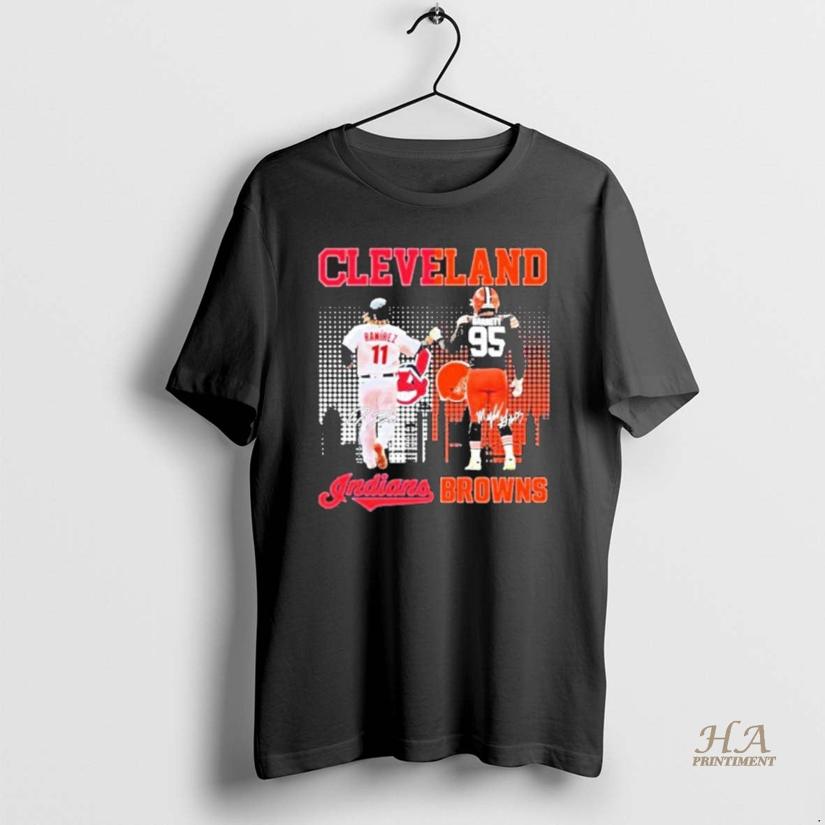 Official Cleveland Indians Jose Ramirez And Myles Garrett Browns