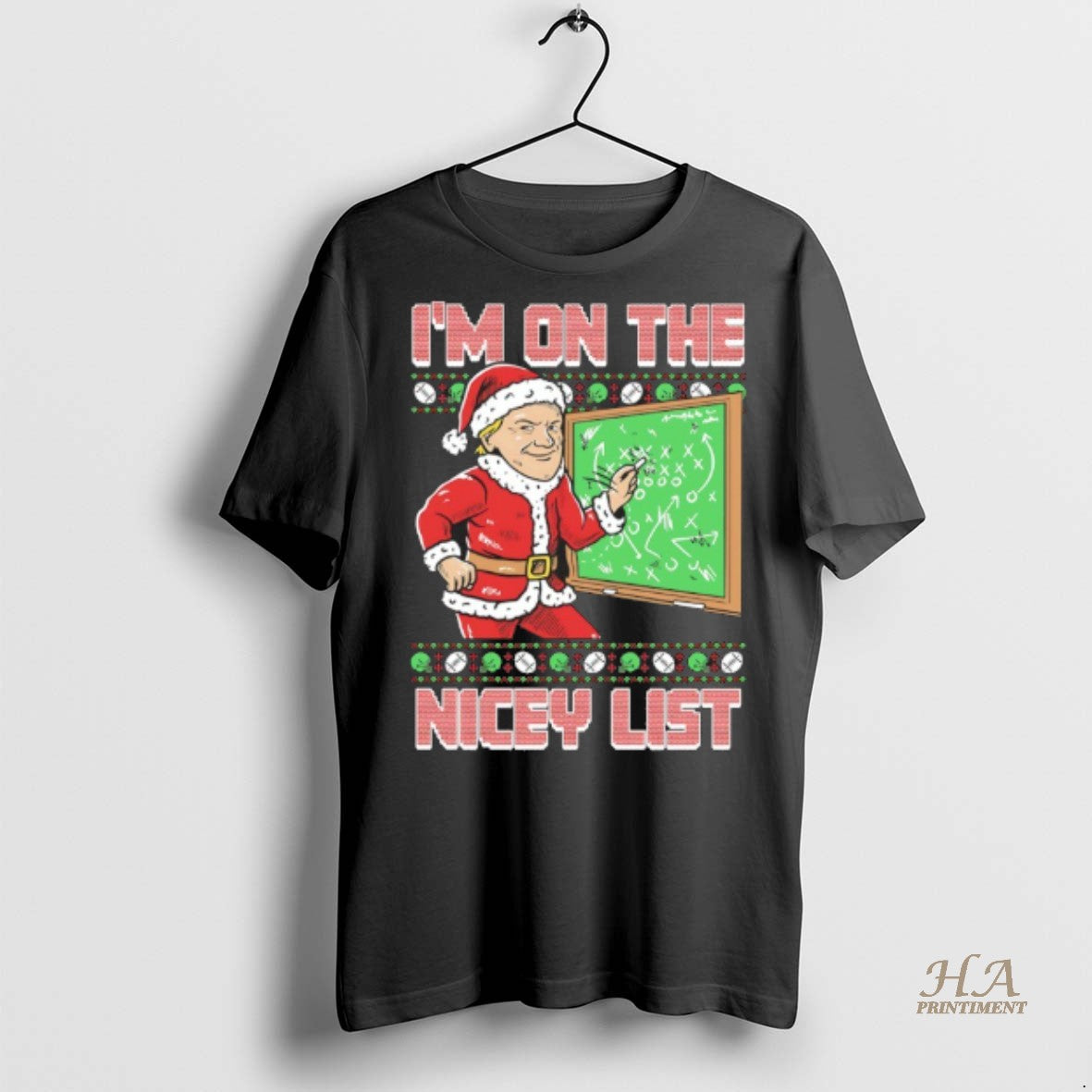 Official Coach Jon Gruden Im No The Nicey List Christmas Ugly Shirt